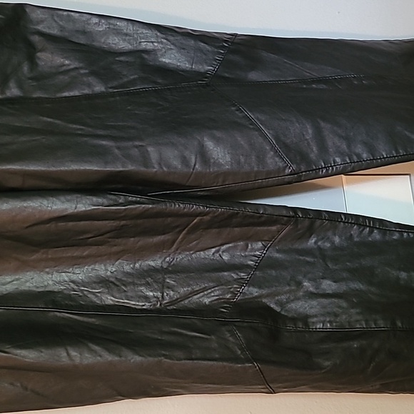 Dominic Bellissimo Vintage Black Leather High Waist Pleated Lined Pants Wmns 16 - Picture 9 of 16